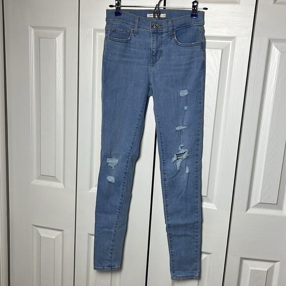 Levi’s 710 Super Skinny Jeans Light Blue 25 - Picture 1 of 10